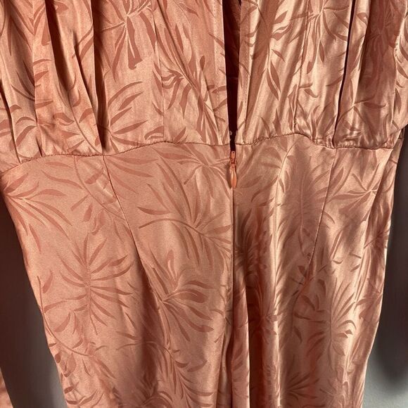 Ronny Kobo Astrid Rose Jacquard Silk Dress XL - Picture 14 of 16